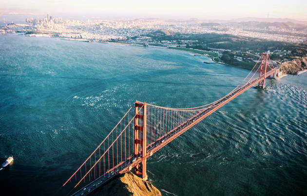 se Golden Gate Bridge på jeres studietur til San Francisco