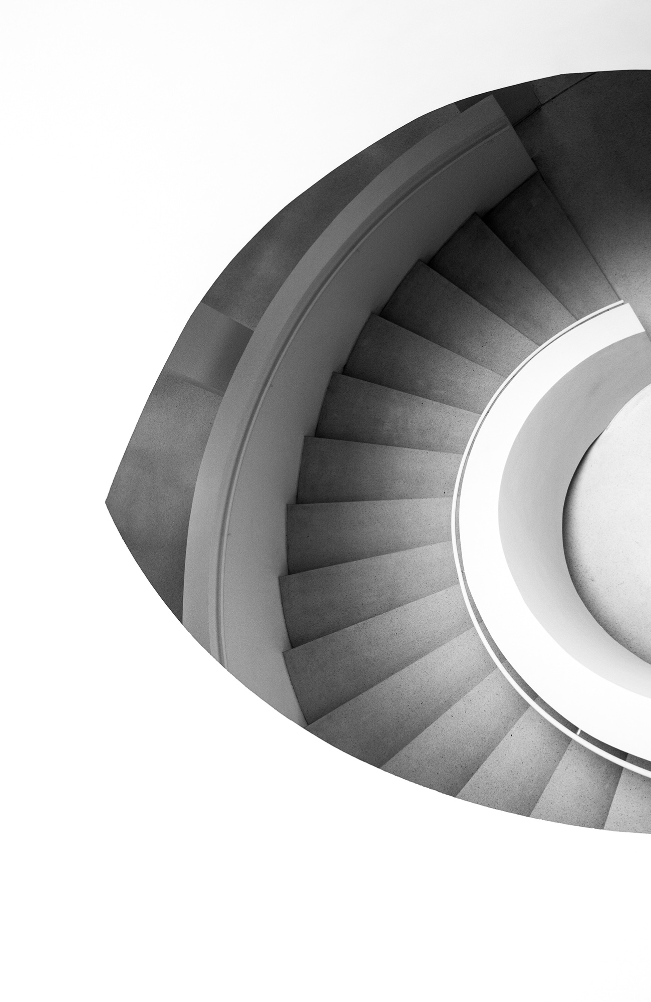 flot rund trappe tegnet af en arkitekt i udlandet