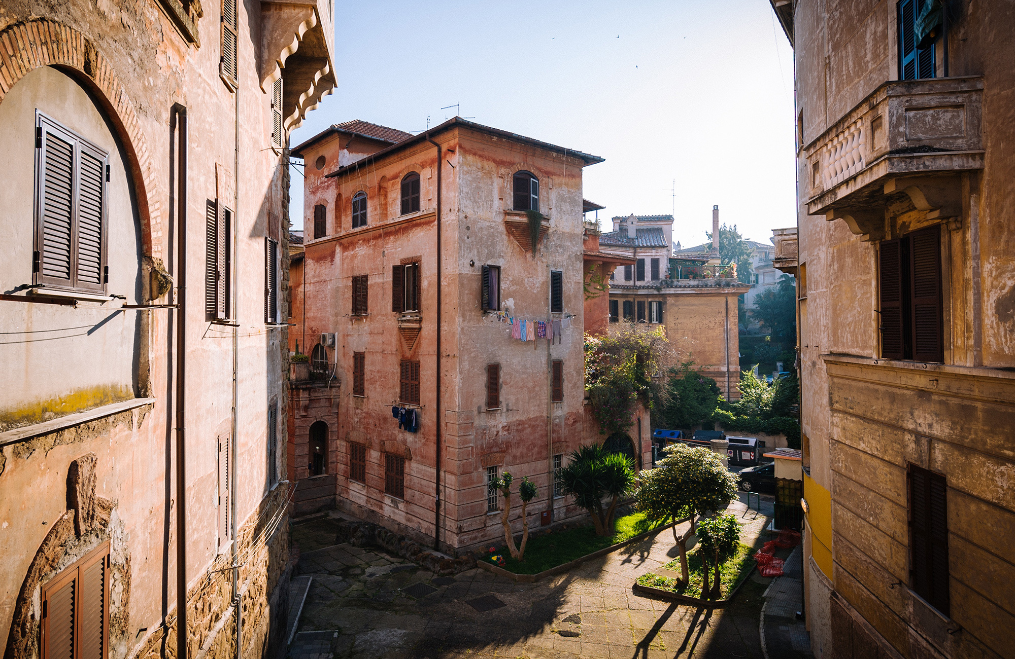 gamle huse på jeres studietur til rom
