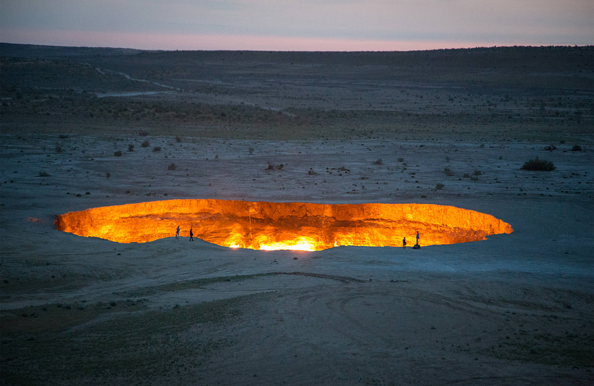Darvaza-krateret i Turkmenistan
