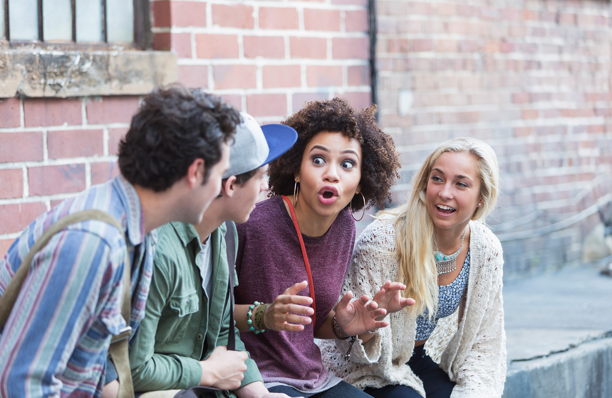 fire unge på en billig skolerejse til udlandet
