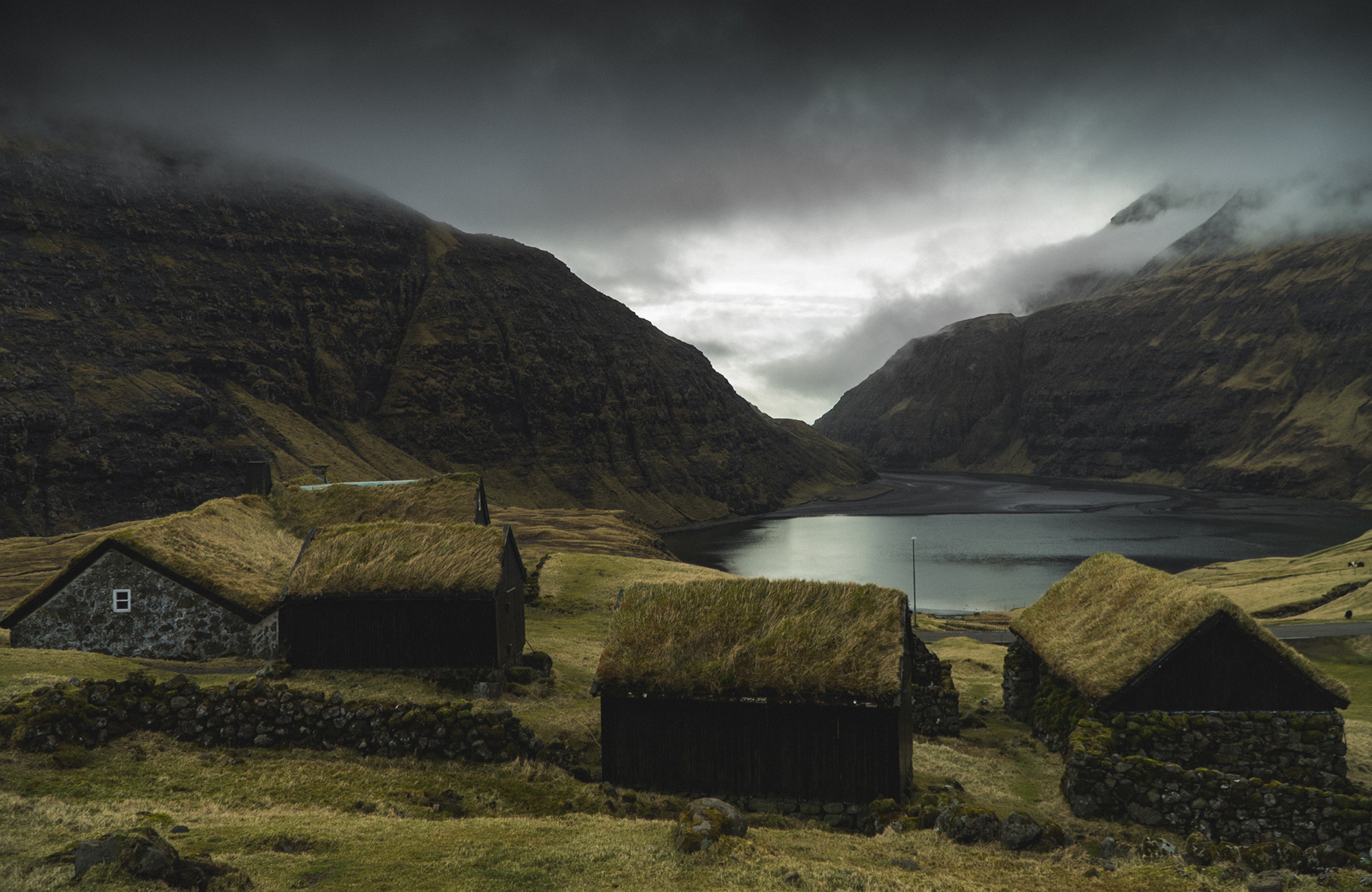 se de smukke huse med græstag på studieturen til færøerne