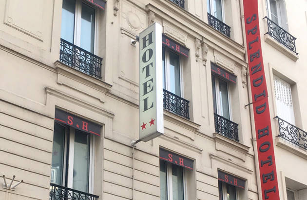 Hotel Splendid i Paris set udefra