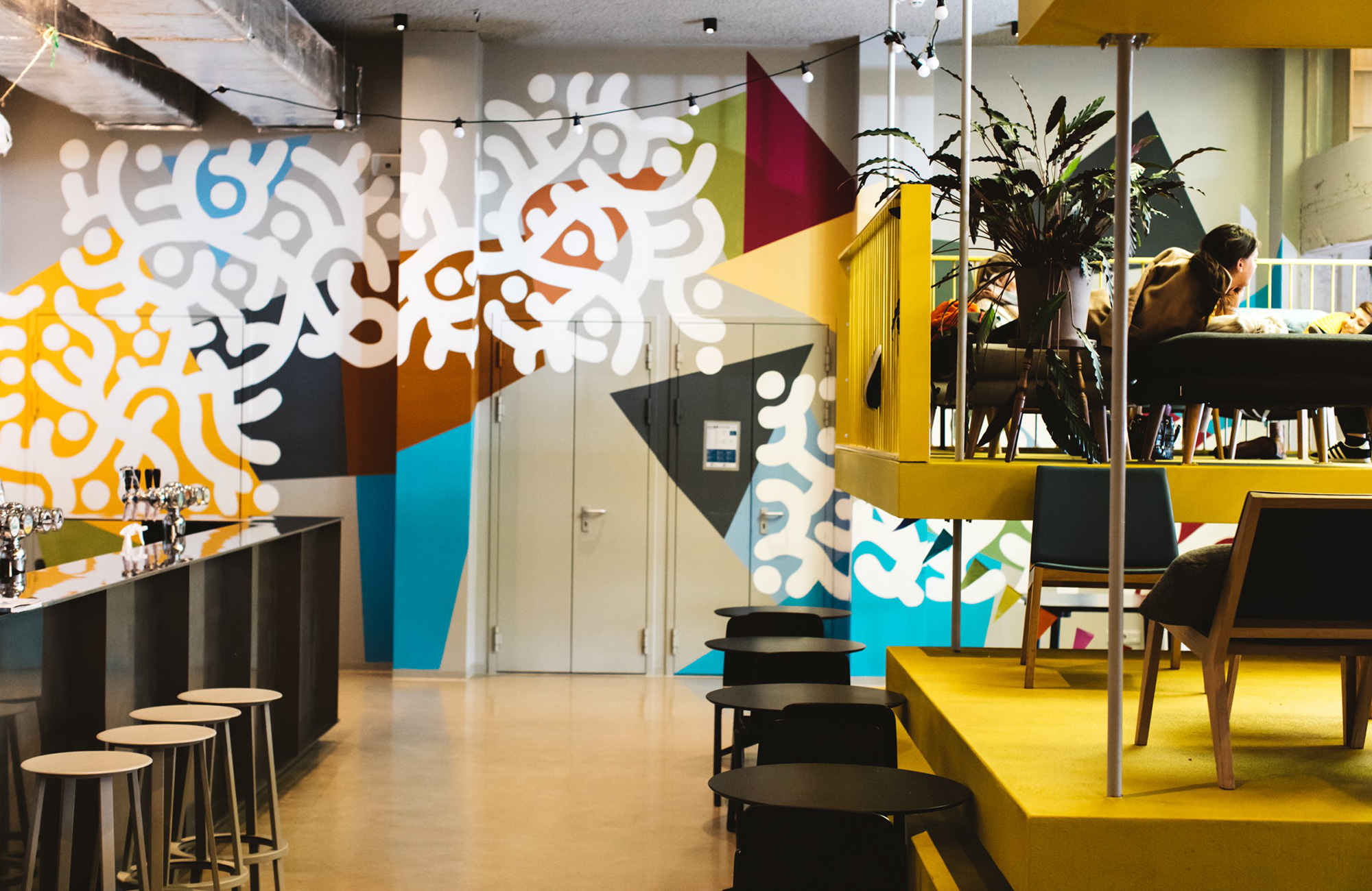 fællesområde på Clink NOORD i Amsterdam