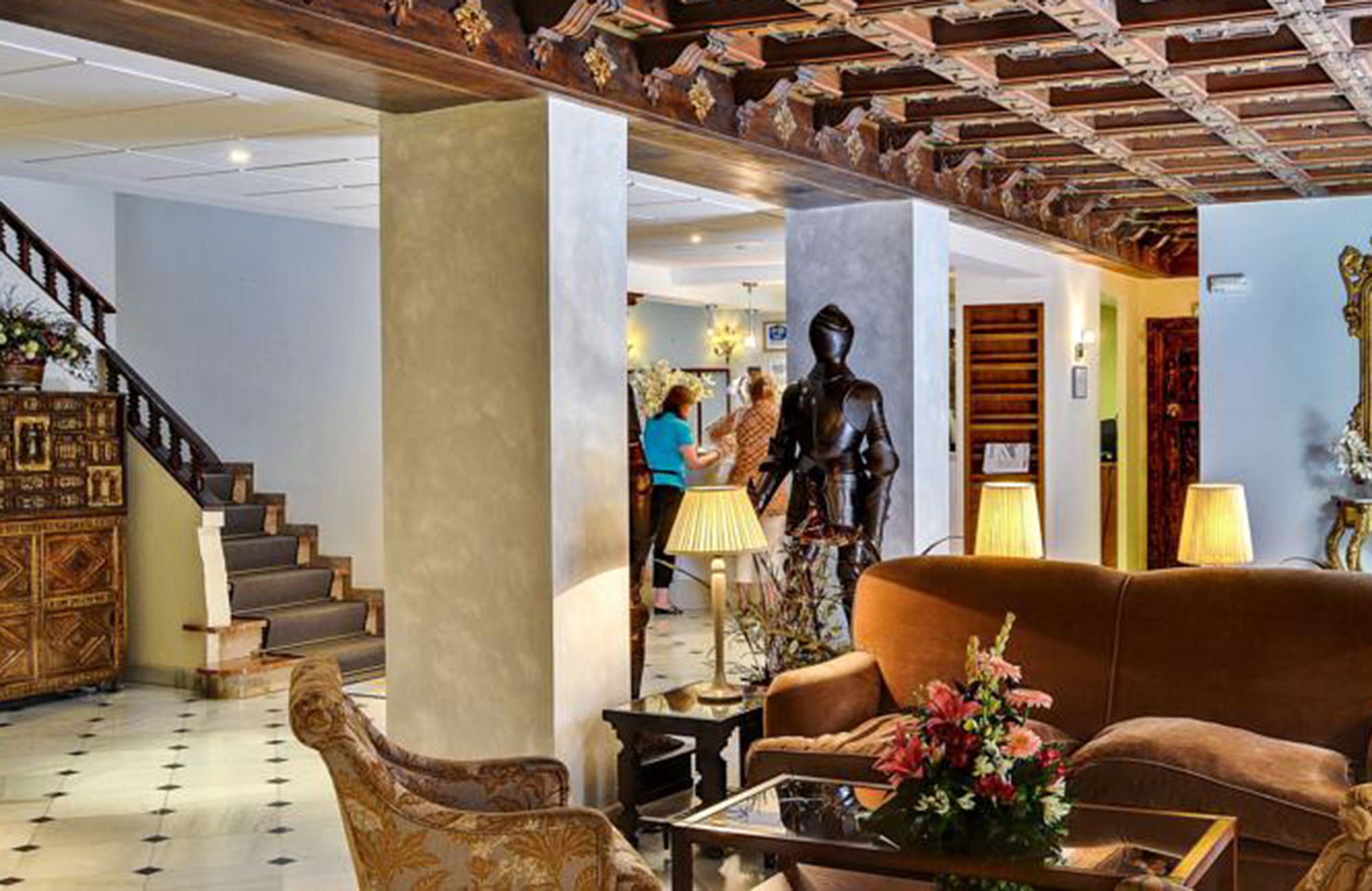 Receptionen på Hotel Murillo i Sevilla 