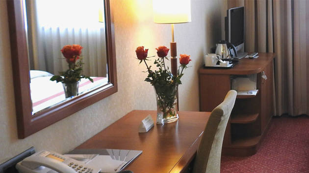 Pæne værelser på Hotel International i Zagreb i Kroatien
