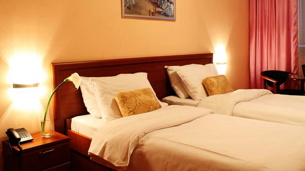 dobbeltværelse på Hotel Rex på studierejsen til Beograd