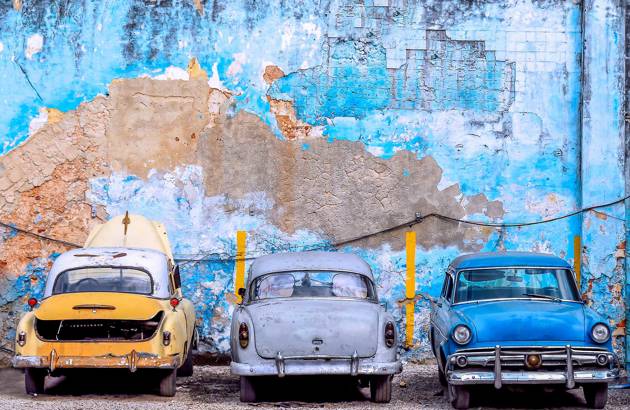 se gamle biler på jeres studietur til Havana