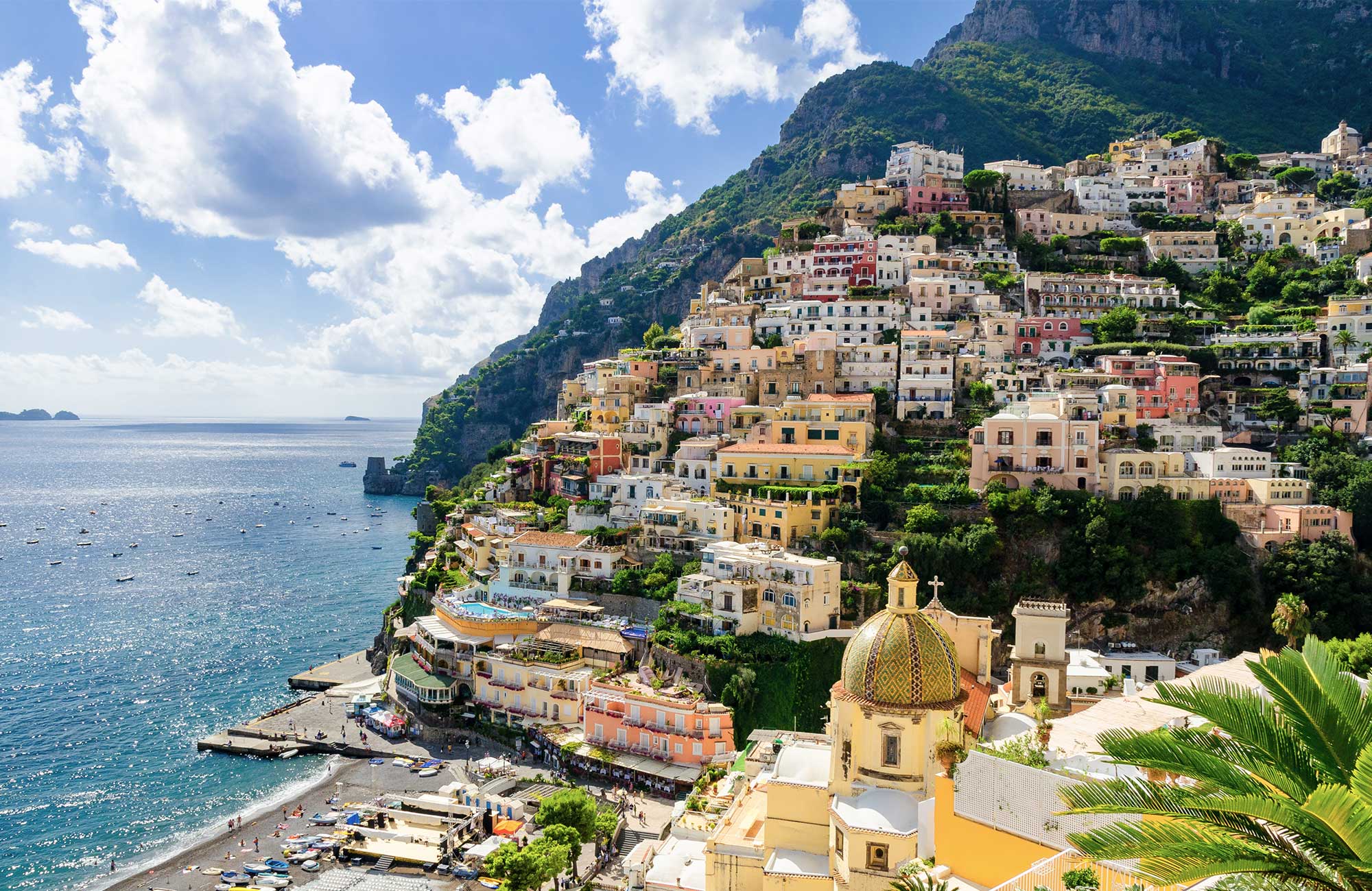Amalfi kysten i Italien