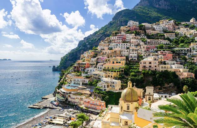 Amalfi kysten i Italien