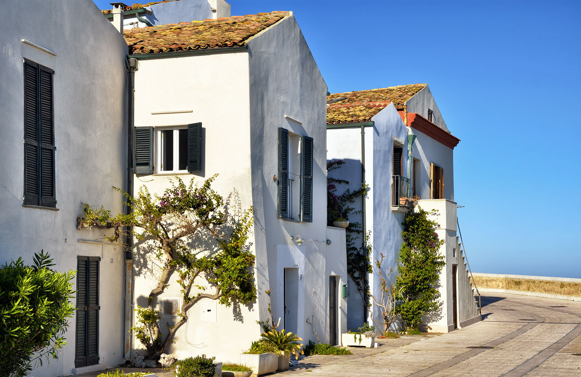 Gamle huse i Termoli i Italien