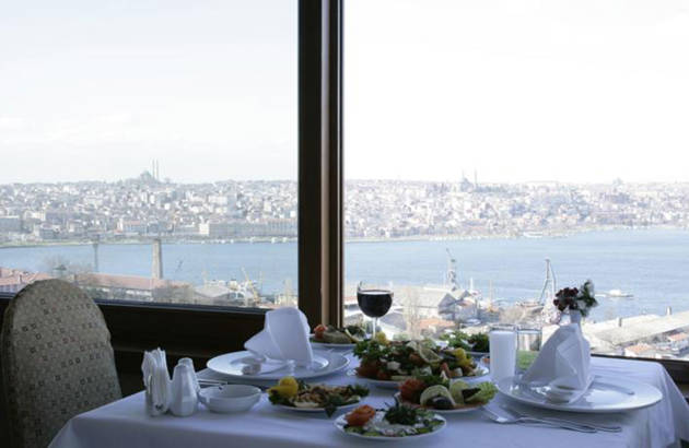 Restauranten på Grand Halic Hotel i Istanbul