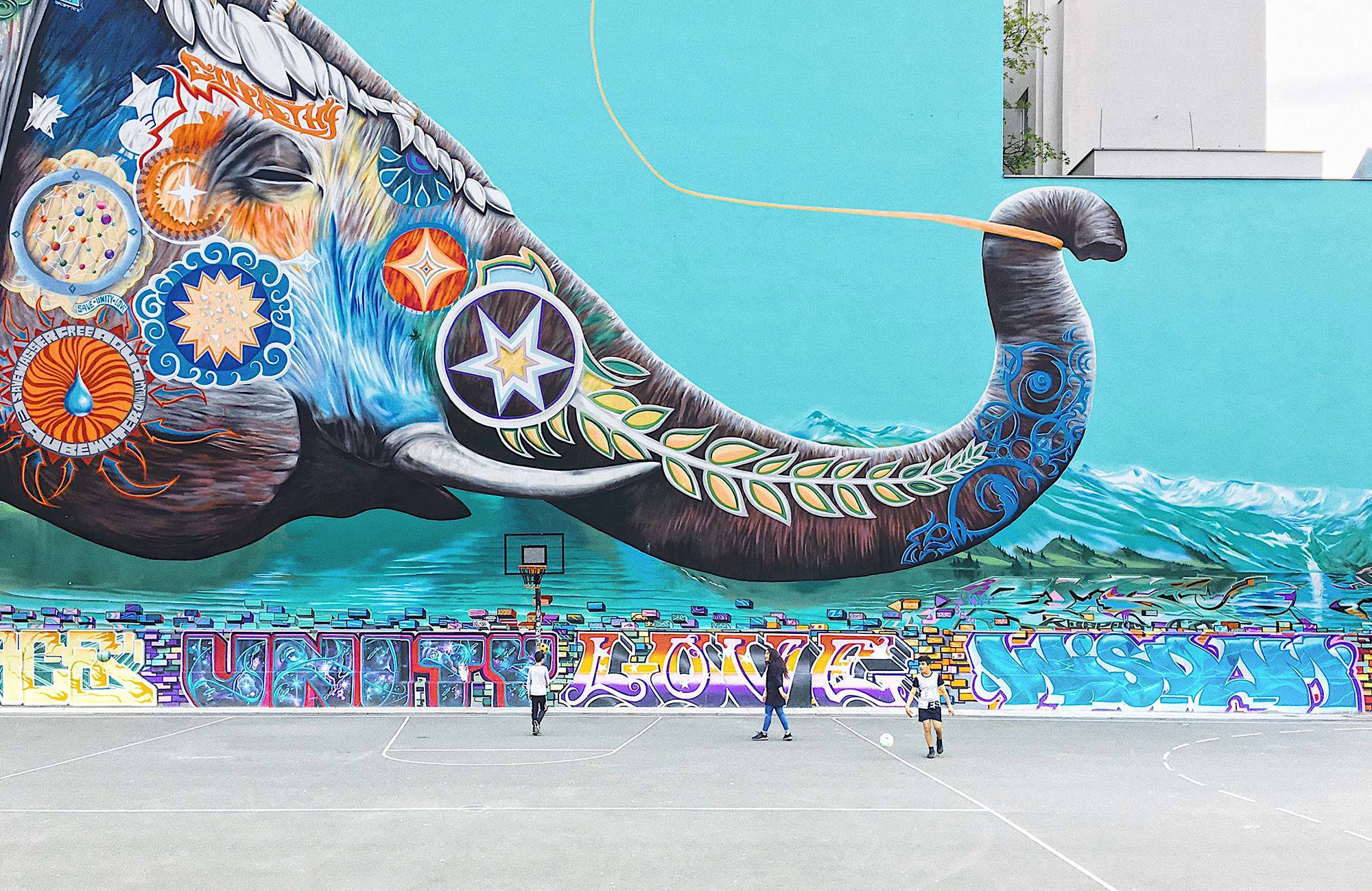 se street art og grafitti på skolerejsen til Berlin