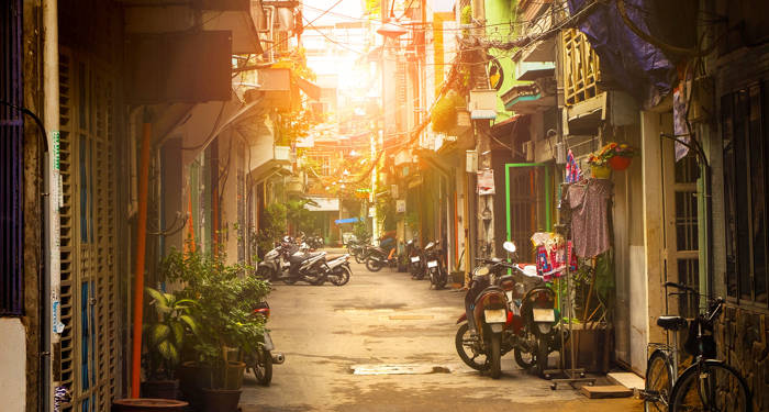 Krigshistorie og storbyliv i Ho Chi Minh City, Vietnam
