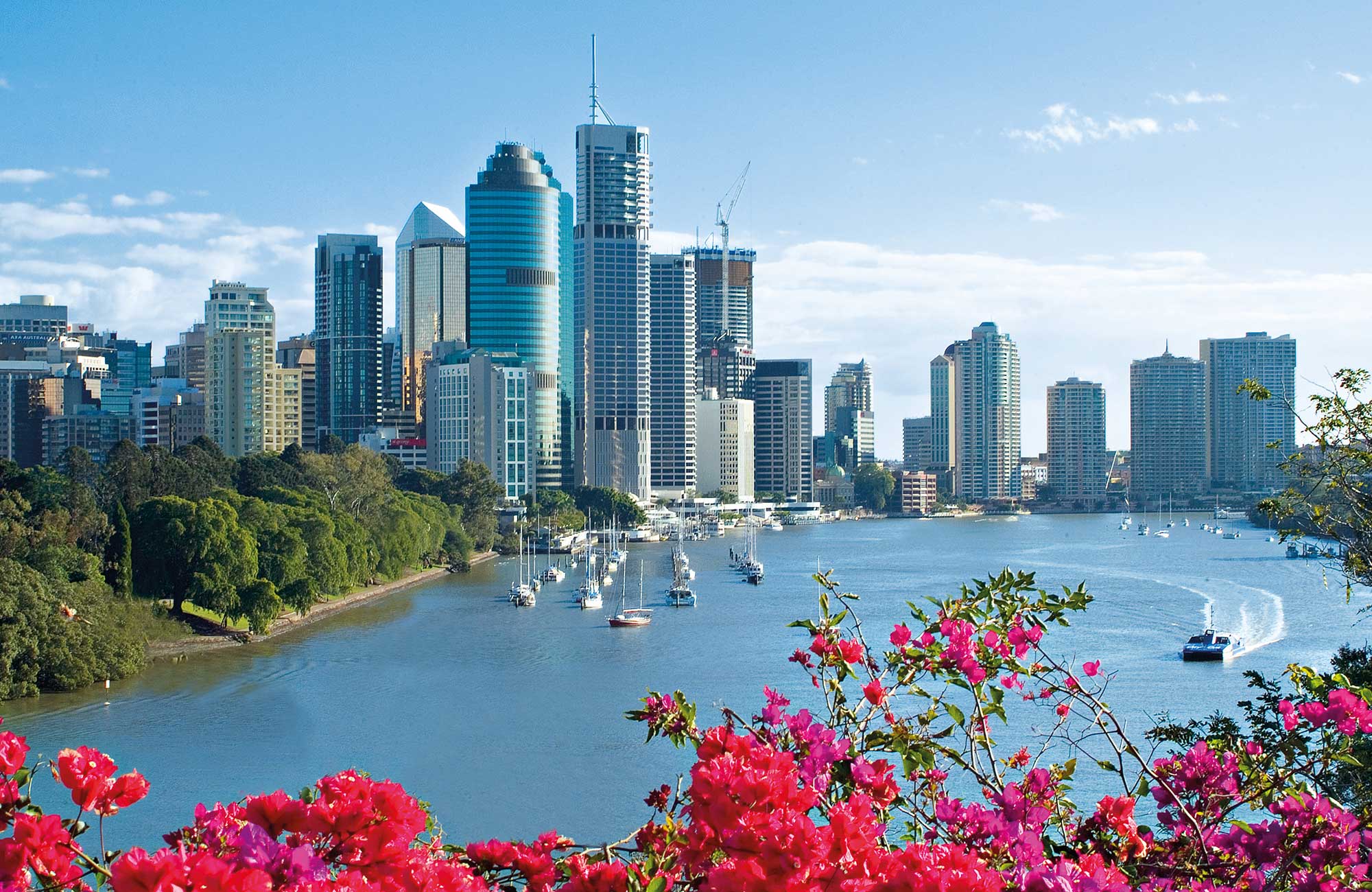 Brisbanes skyline i Australien 