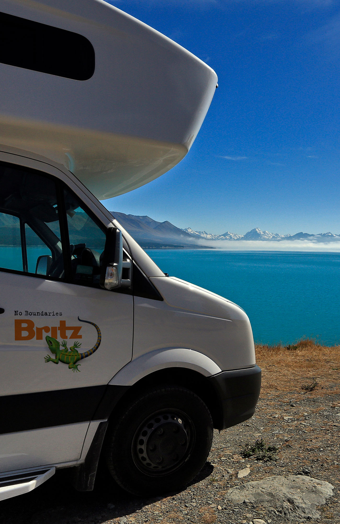 Frontier autocamper fra Britz i New Zealand
