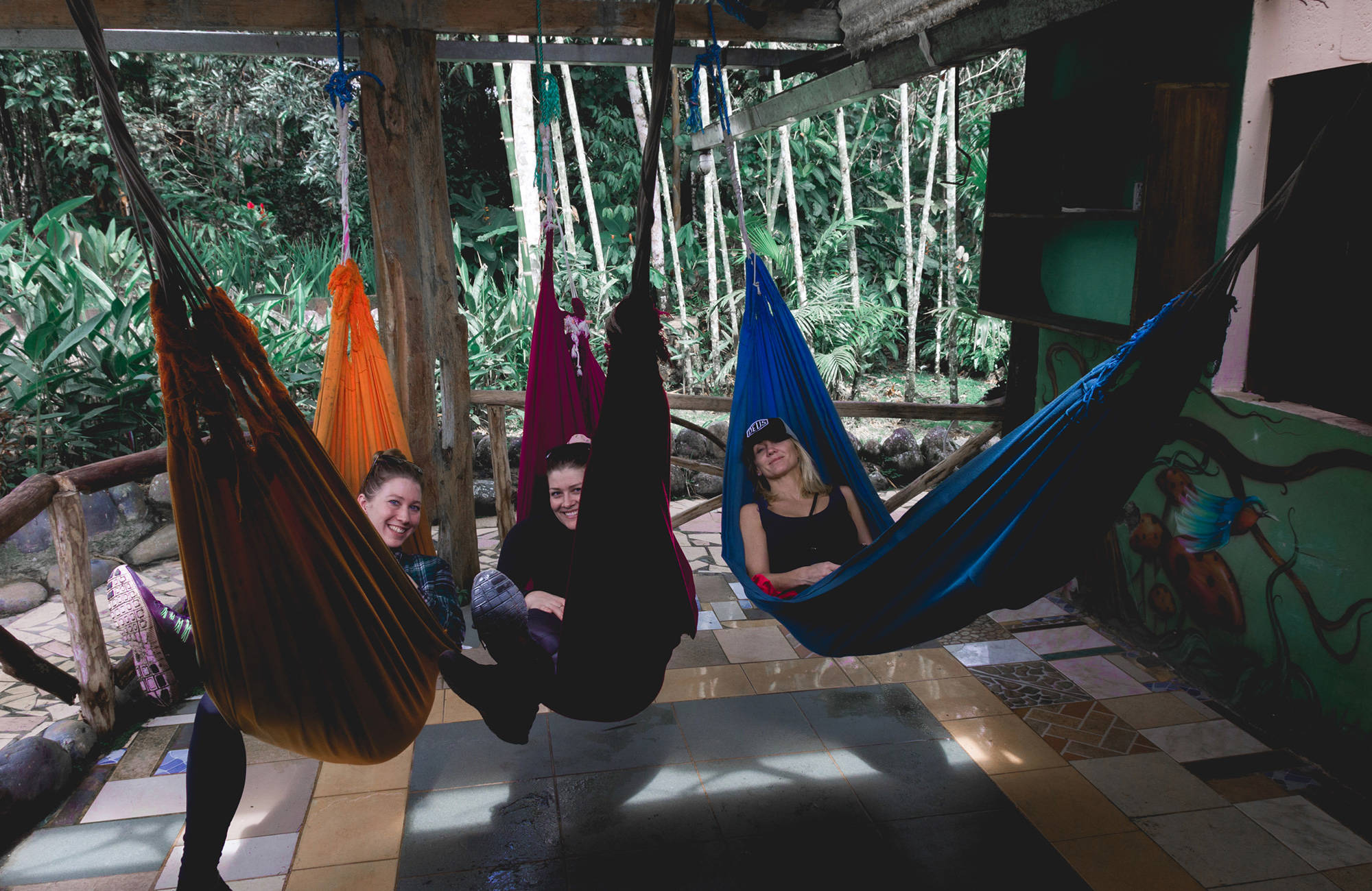 girls in hammocks