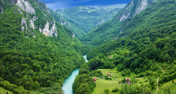 Rafting ned af Tara-floden i Montenegro