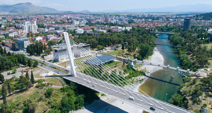Brug et par dage i Podgorica i Montenegro