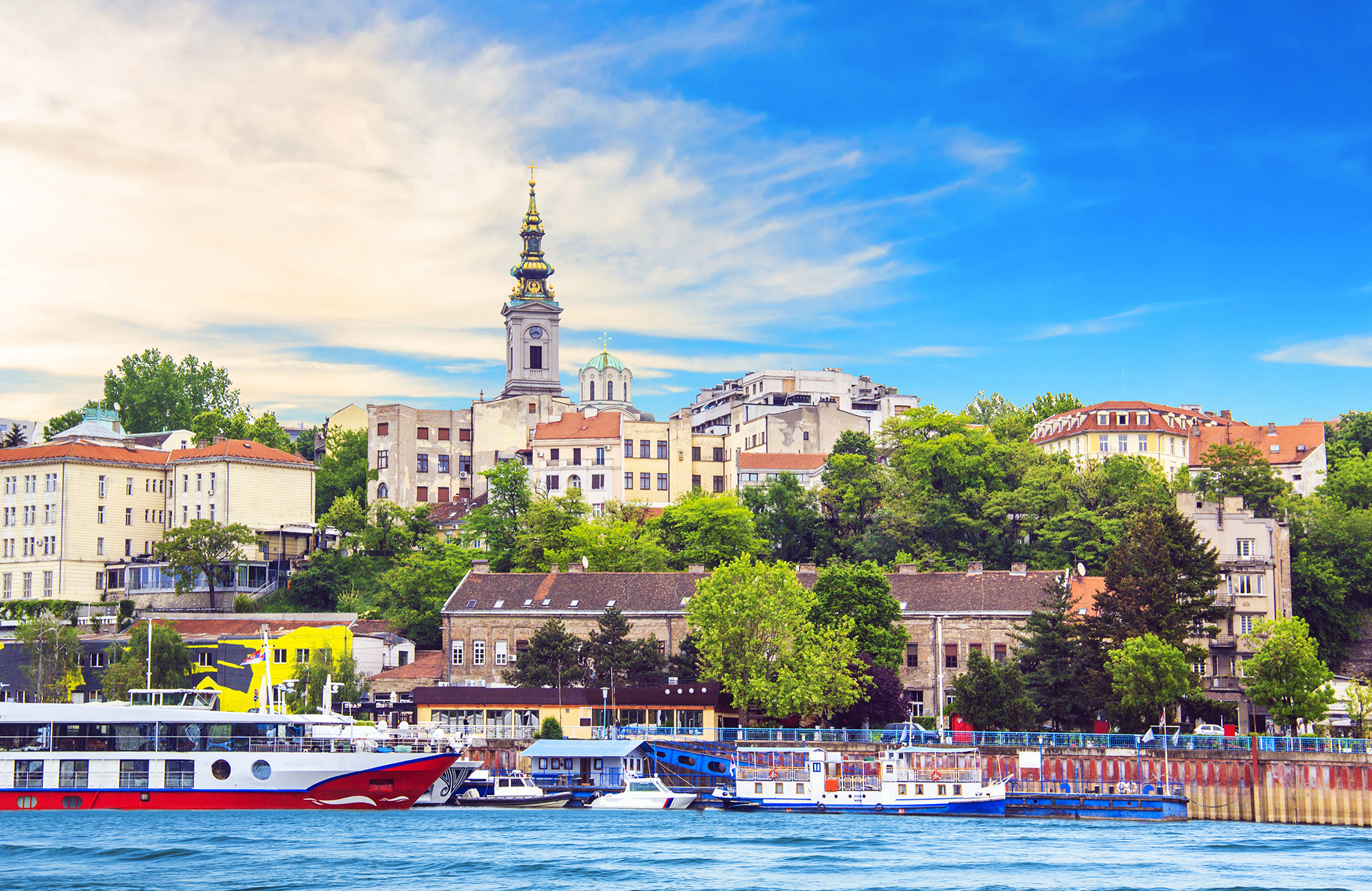 Belgrade Danube River Ships