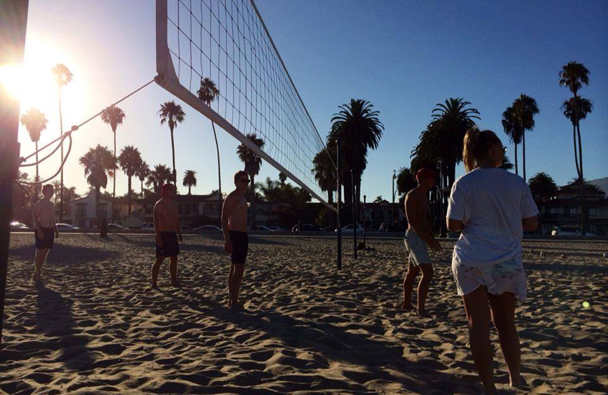 Beachvolley Sunset Santa Barbara City College Usa