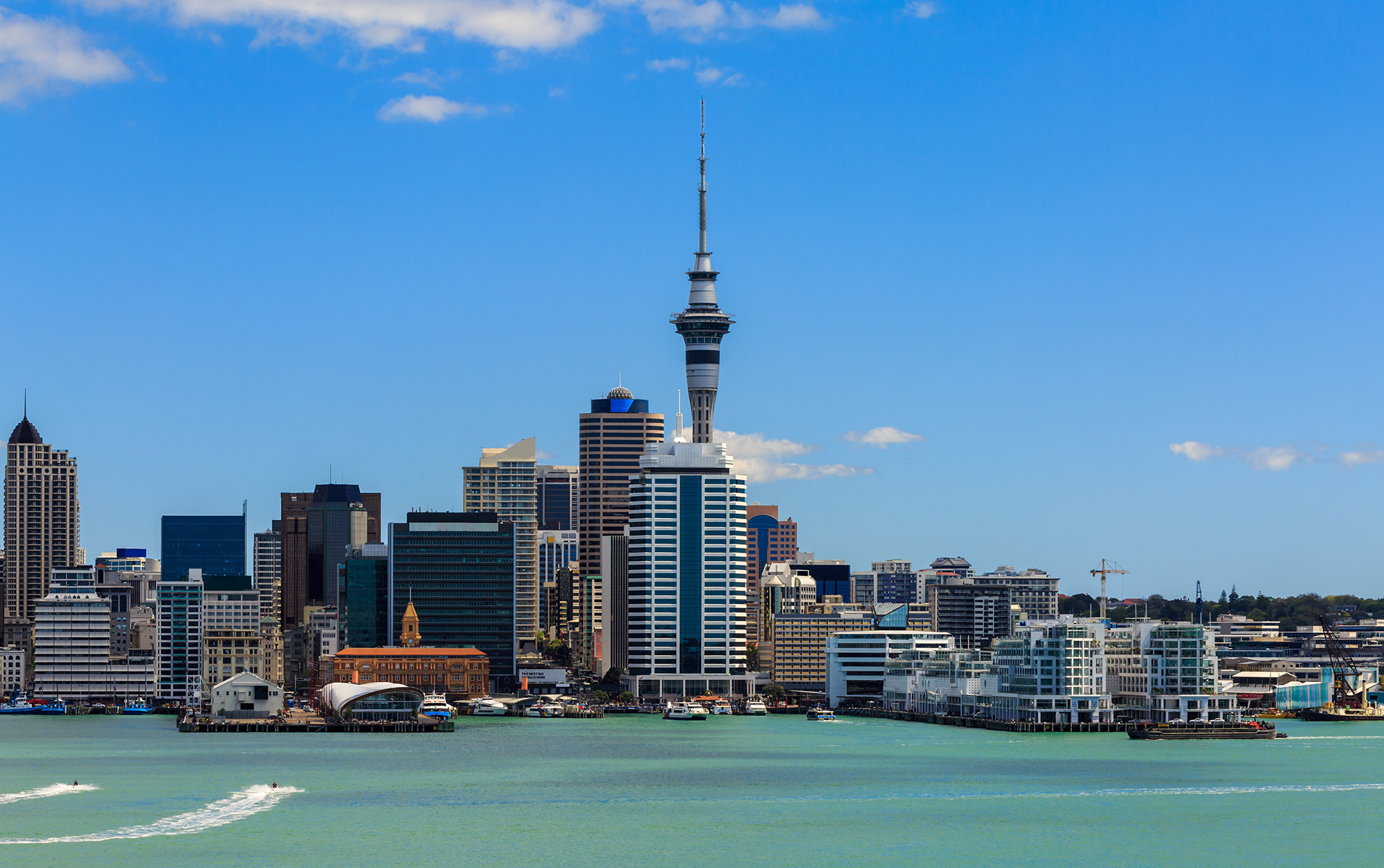 Aucklands skyline i New Zealand