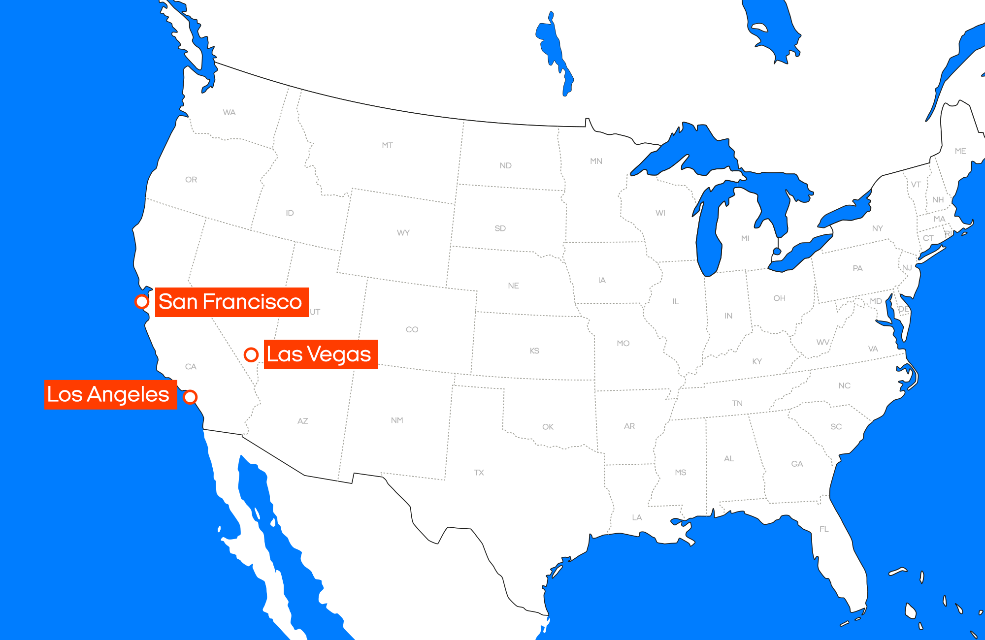Hitop udlejningssteder i USA