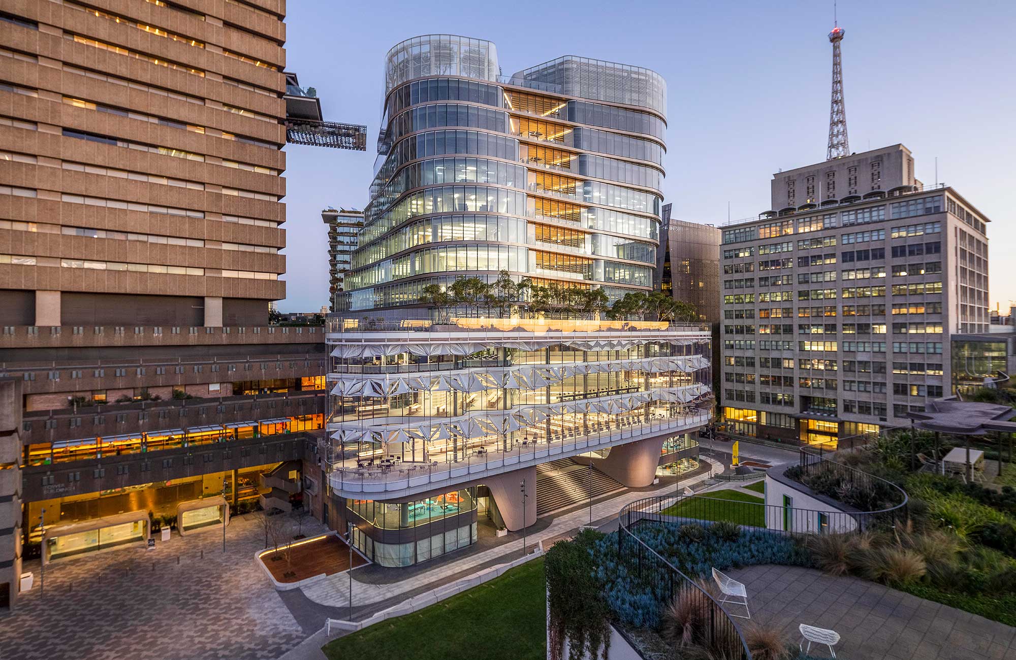 UTS Building At Nighttime