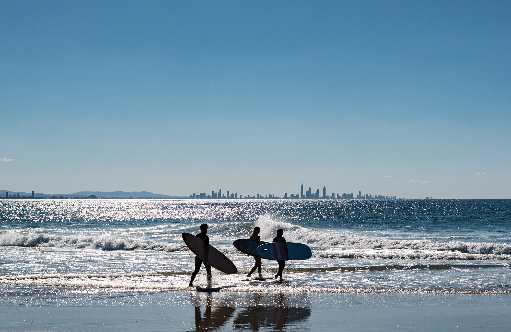 Australia Surfers Walking On Beach