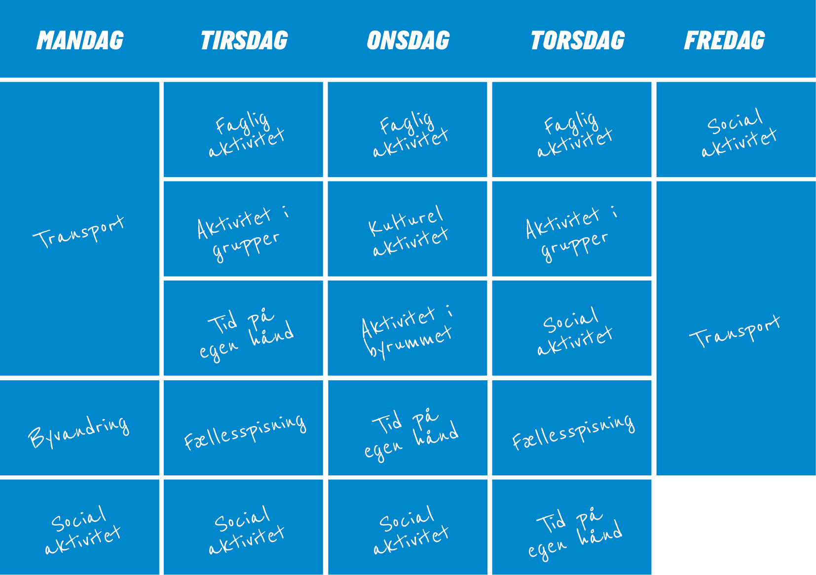 Skoleskema Nextstop Blue Kant Uden Logo