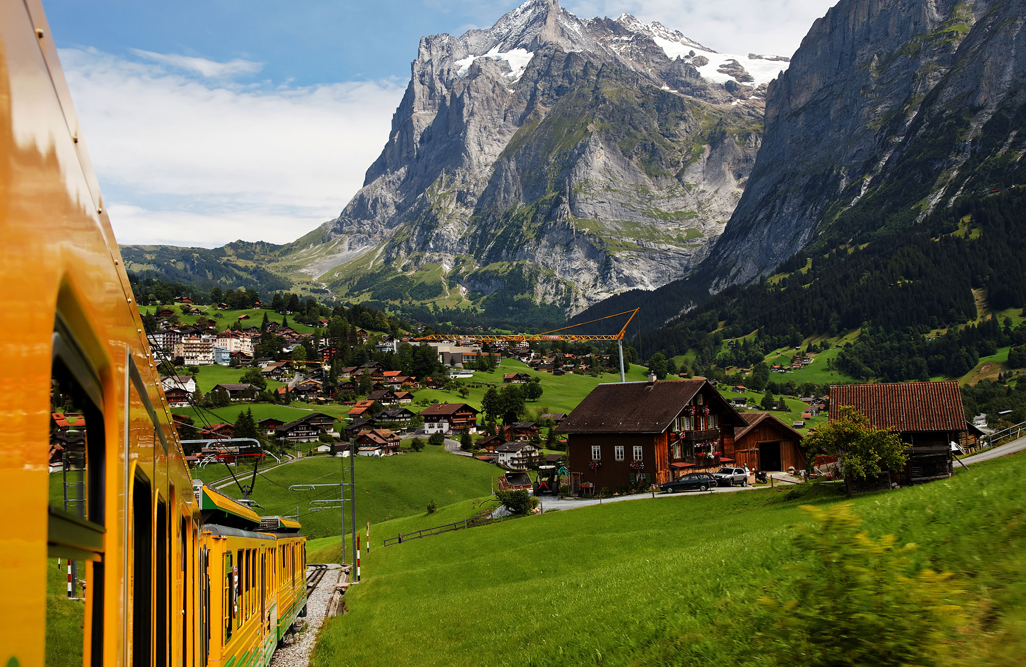 Interrail Train Across Beautiful Landscapes